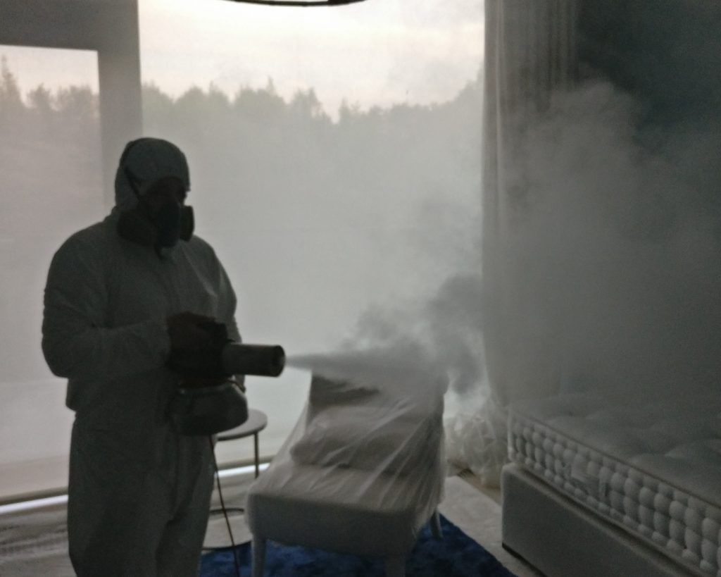 Сухой туман от запахов. Обработка сухим туманов в Новосибирске. Цены